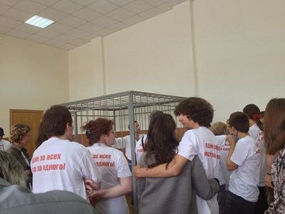 Суд над Ильей Фарбером. Фото из фейсбука Ольги Романовой Суд над Ильей Фарбером. Фото из фейсбука Ольги Романовой