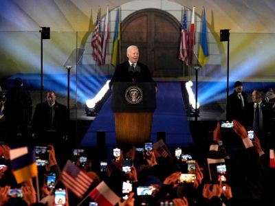 Выступление Джо Байдена в Варшаве, 21.02.23. Фото: t.me Выступление Джо Байдена в Варшаве, 21.02.23. Фото: t.me