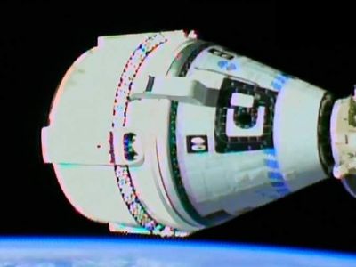 Космический корабль "Старлайнер", пристыкованный к МКС. Фото: t.me/theinsider Космический корабль "Старлайнер", пристыкованный к МКС. Фото: t.me/theinsider