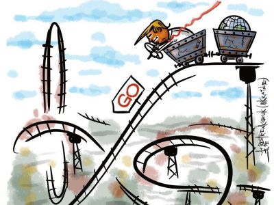 "Американские горки" Дональда Трампа. Карикатура А.Петренко: t.me/PetrenkoAndryi "Американские горки" Дональда Трампа. Карикатура А.Петренко: t.me/PetrenkoAndryi