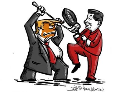 Америка vs. КНР: кто кого? Карикатура А.Петренко: t.me/PetrenkoAndryi Америка vs. КНР: кто кого? Карикатура А.Петренко: t.me/PetrenkoAndryi